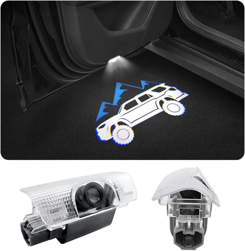 akarin 2 PCS LED Car Door Logo Lights Compatible for 4Runner 2010-present Courtesy Projector Laser Welcome Light Puddle Lamp Car Accessories (for 4Runner 2010-present-Blue) - Image 1